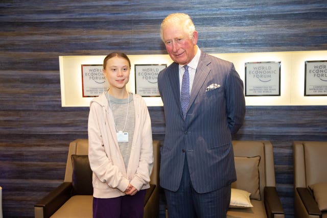 The Prince of Wales with climate activist Greta Thunberg