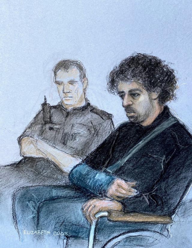 Louis de Zoysa court sketch