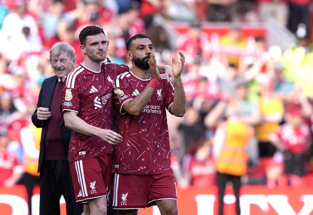 Andy Robertson and Mohamed Salah