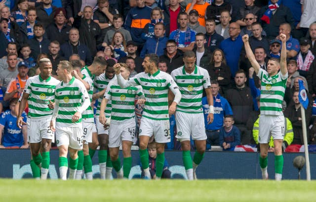 Odsonne Edouard celebrates scoring Celtic's first goal