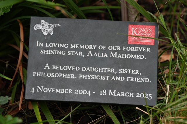 Aalia Mahomed memorial