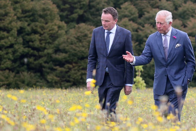 Charles with gardener Seamus O Brien