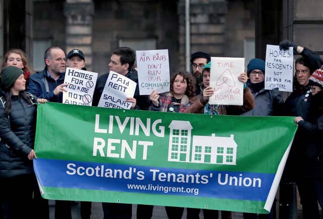 Housing protest in Edinburgh