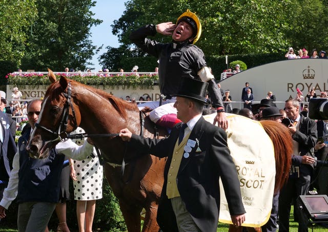 Frankie Dettori lapping up the acclaim following his Gold Cup success