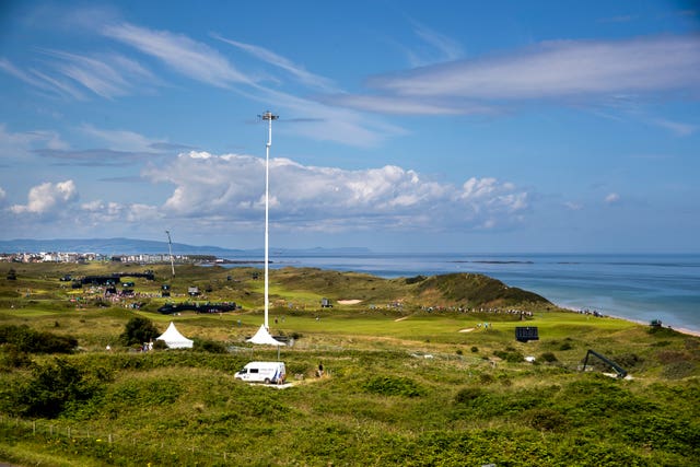 Spectators walking the course during preview day three of the Open Championship