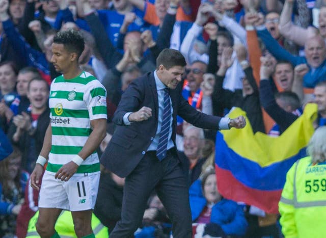 Steven Gerrard's side are in a title battle with rivals Celtic 
