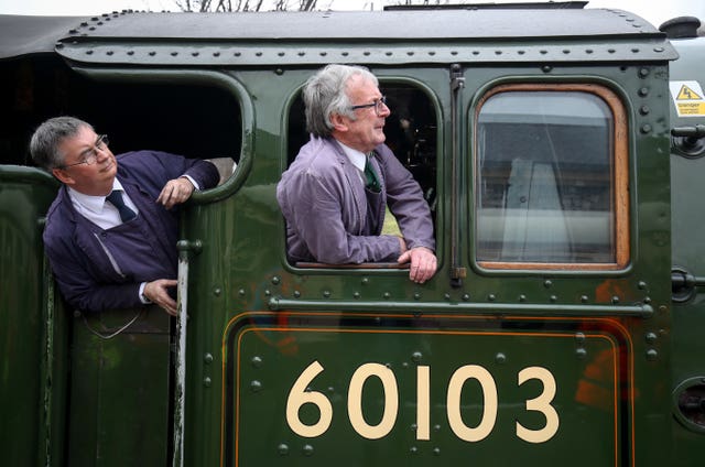 Driver and fireman on Flying Scotsman