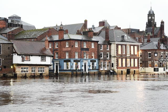 Flooding in York amid Storm Bram
