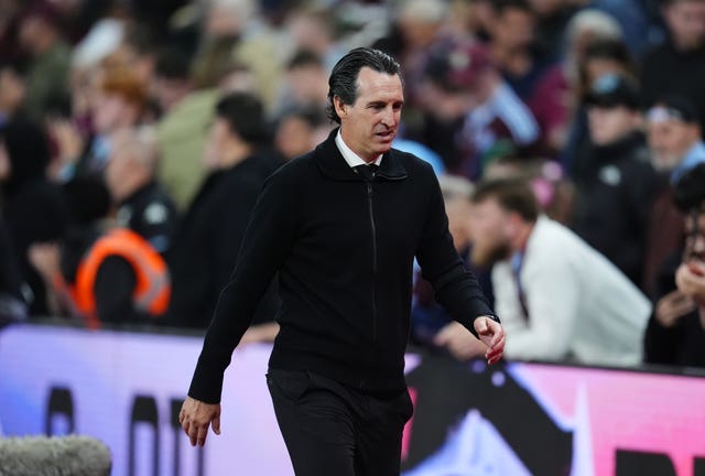 Aston Villa manager Unai Emery