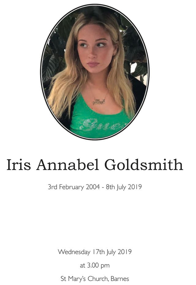 Iris Goldsmith funeral
