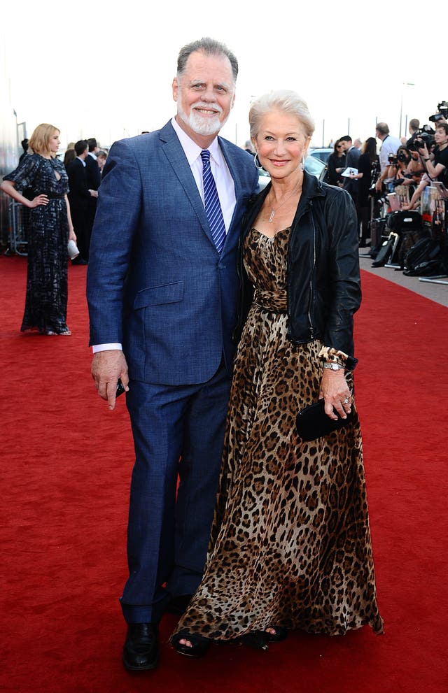 Dame Helen Mirren and husband Taylor Hackford (Ian West/PA)