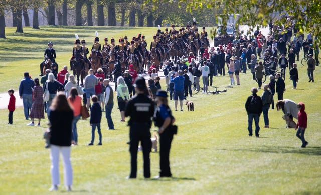 People gather on the Long Walk