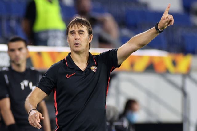 Julen Lopetegui on the touchline