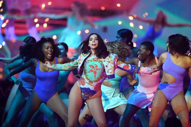 Dua Lipa struts her stuff on stage