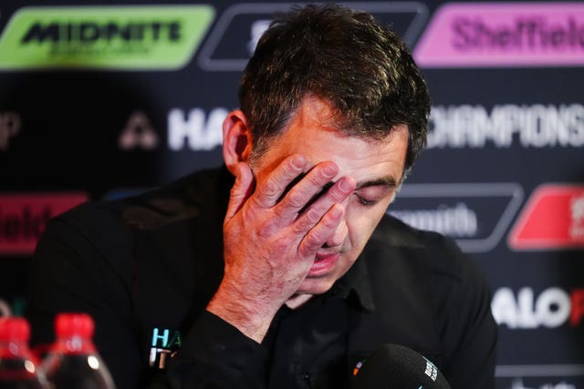Ronnie O'Sullivan in a press conference