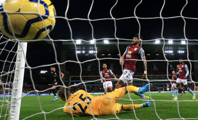 Riyad Mahrez also scored twice as City ran riot at Villa Park 