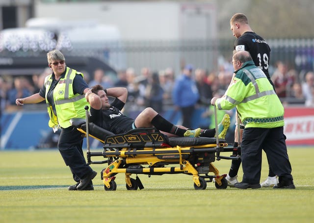 Brad Barritt was forced off through injury