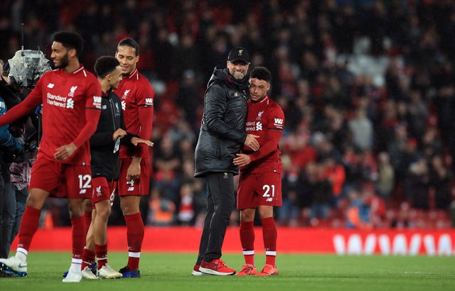 Jurgen Klopp and Alex Oxlade-Chamberlain