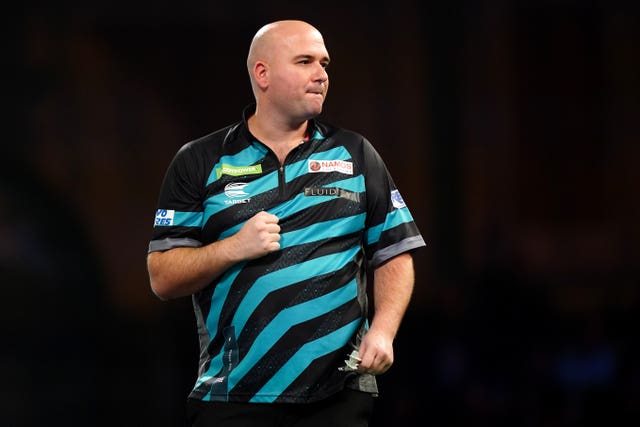 Rob Cross celebrates