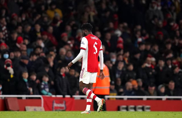 Partey was shown two yellow cards in quick succession.
