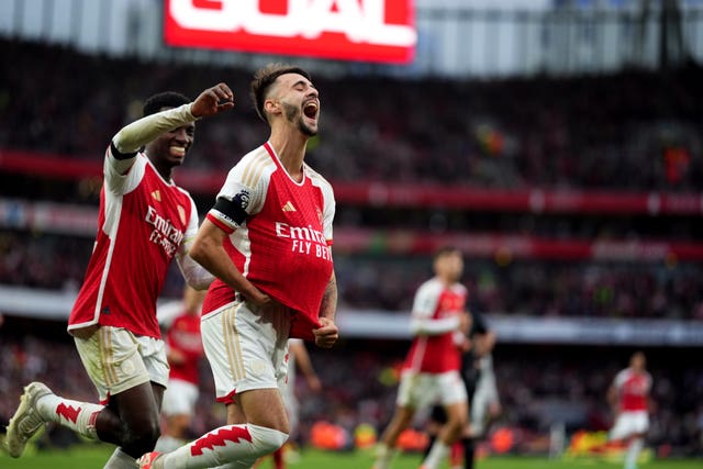 Fabio Vieira celebrates scoring from the spot