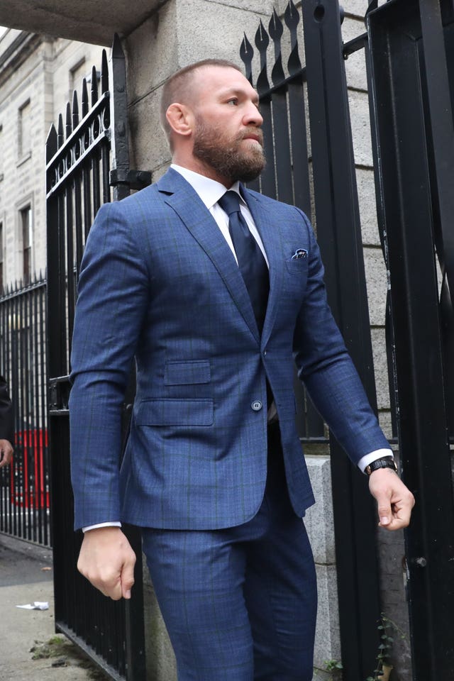 Conor McGregor outside the High Court in Dublin