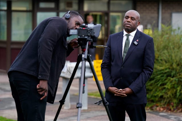 David Lammy at a groundbreaking event for a new prison