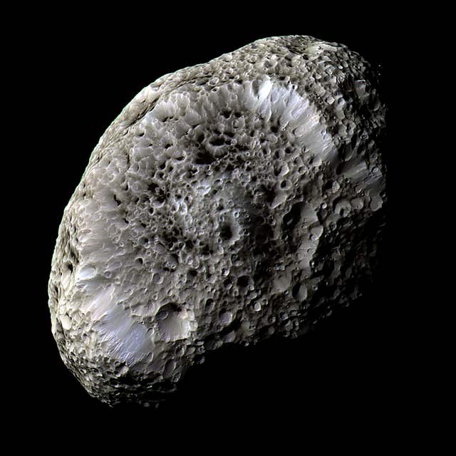 One of Saturn's outer moons, Hyperion, snapped in incredible detail by the Cassini spacecraft