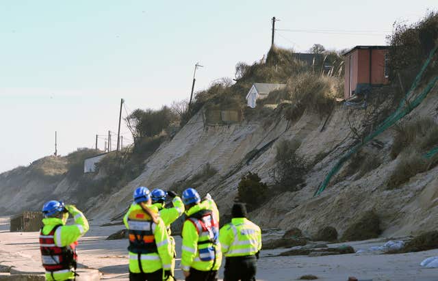 Coastal erosion in Norfolk