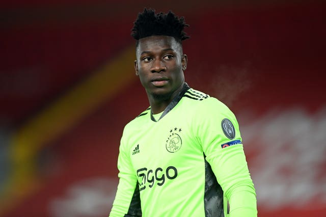 Ajax goalkeeper Andre Onana