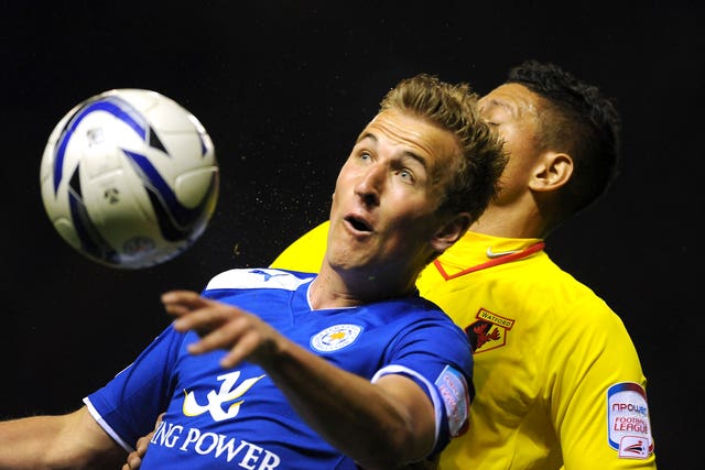 Harry Kane during a loan spell at Leicester