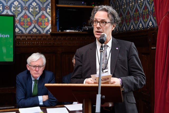 Ian Russell, the father of Molly Russell, speaking at an event in Parliament (Jonathan Hordle/NSPCC)