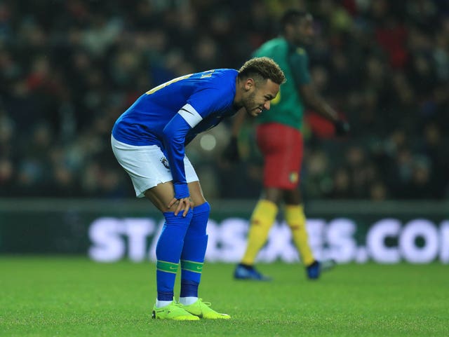 Neymar was injured on international duty with Brazil