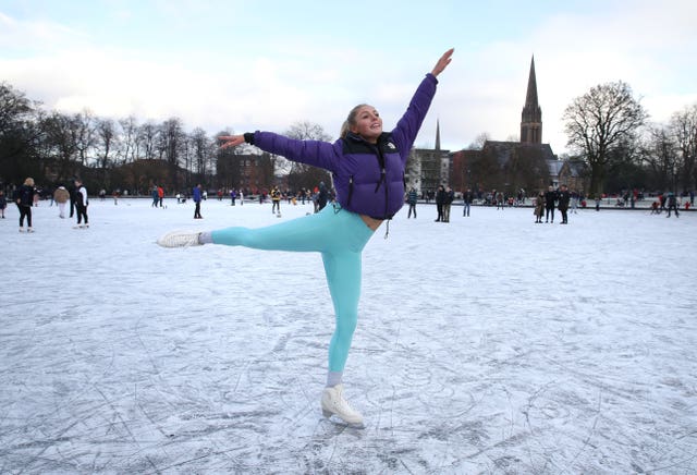 Skaters showed off their skills on the ice in Queen's Park