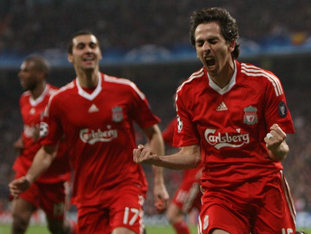 Yossi Benayoun (right) celebrates scoring the opening goal