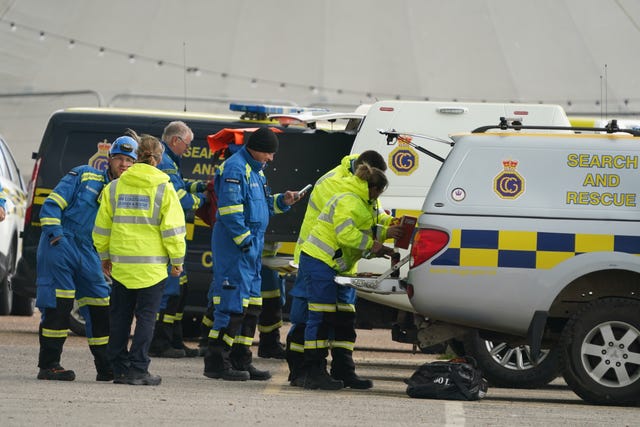 Emergency services at the scene on Madeira Drive, Brighton