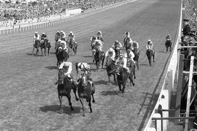 Roberto just got the better of a battle with Rheingold at Epsom