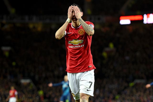 Angel Di Maria was an expensive misfit at Manchester United (Martin Rickett/PA)
