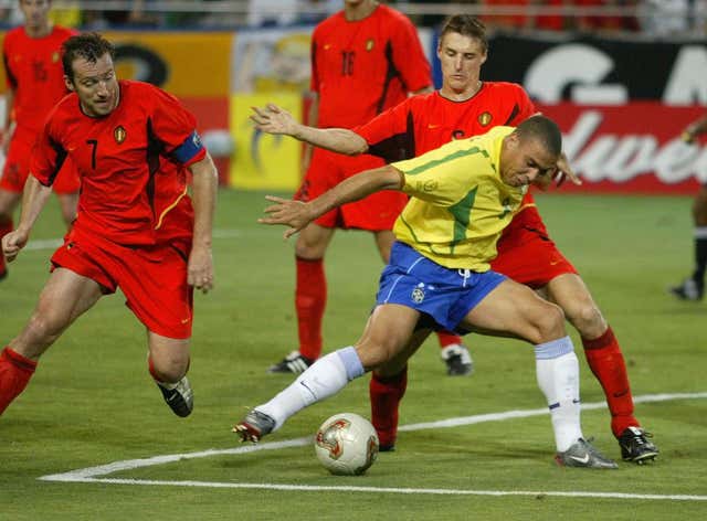 Ronaldo, centre, won the Ballon d'Or in 1997 and 2002