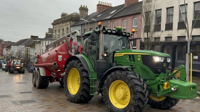Vehicles in the Main Street in Omagh, Co Tyrone