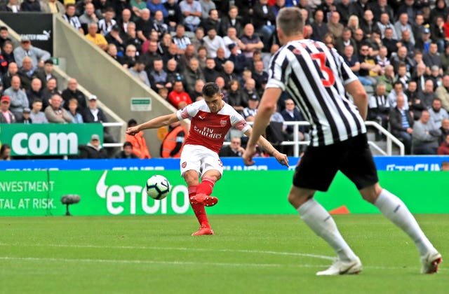 Xhaka's free-kick set Arsenal on course to a win at Newcastle.