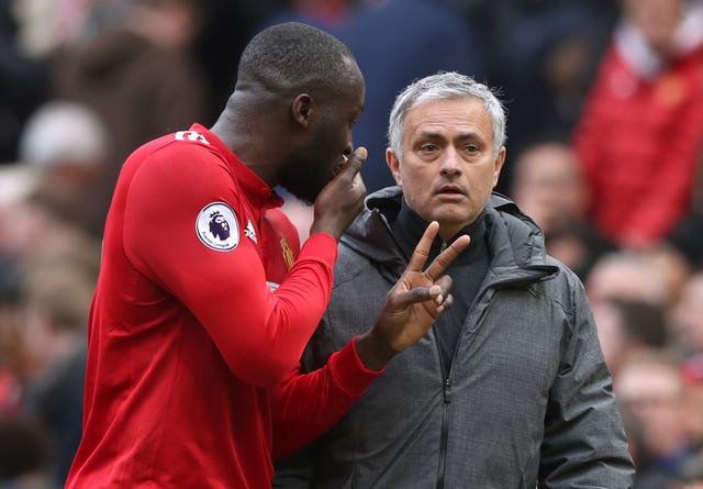 Romelu Lukaku, left, and Jose Mourinho