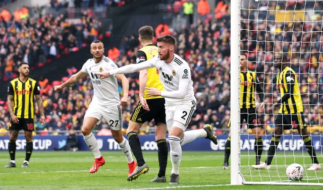 Matt Doherty put Wolves ahead at Wembley