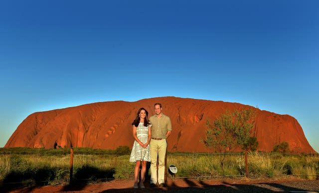 William and Kate, during a visit to Uluru in 2014