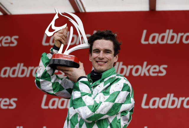 Danny Mullins after the victory of Tornado Flyer