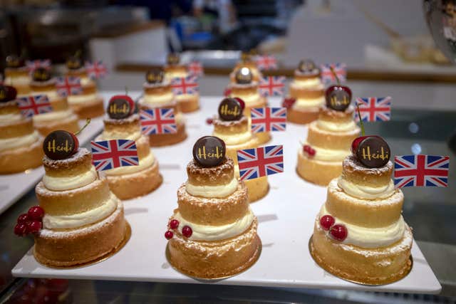 Heidi bakery in Windsor made miniature versions of the wedding cake (Steve Parsons/PA)