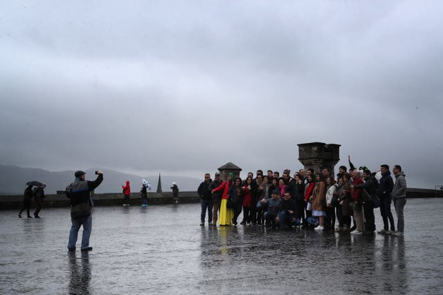 A photo opportunity at Edinburgh Castle