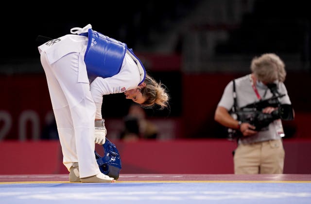 Jade Jones suffered a shock first-round defeat against Refugee Team’s Kimia Alizadeh (Mike Egerton/PA)