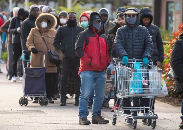 Coronavirus queues
