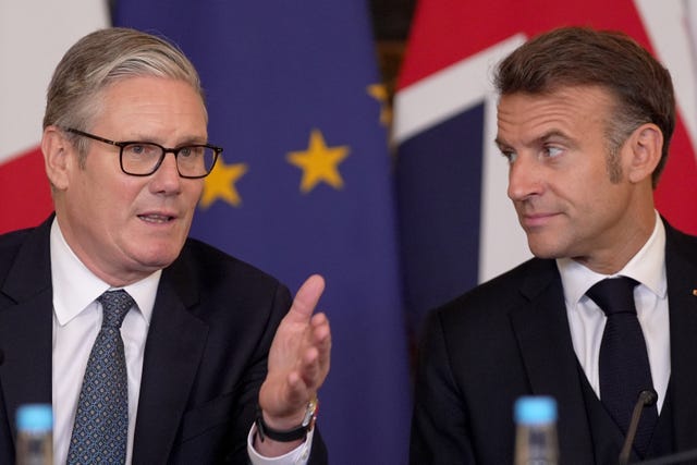 Sir Keir Starmer and Emmanuel Macron